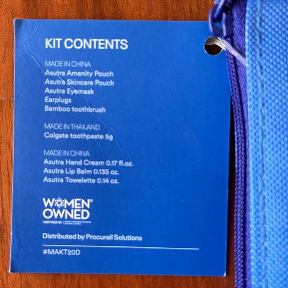 Asutra Blue Pouch with Floral Design - Picture 3 of 3